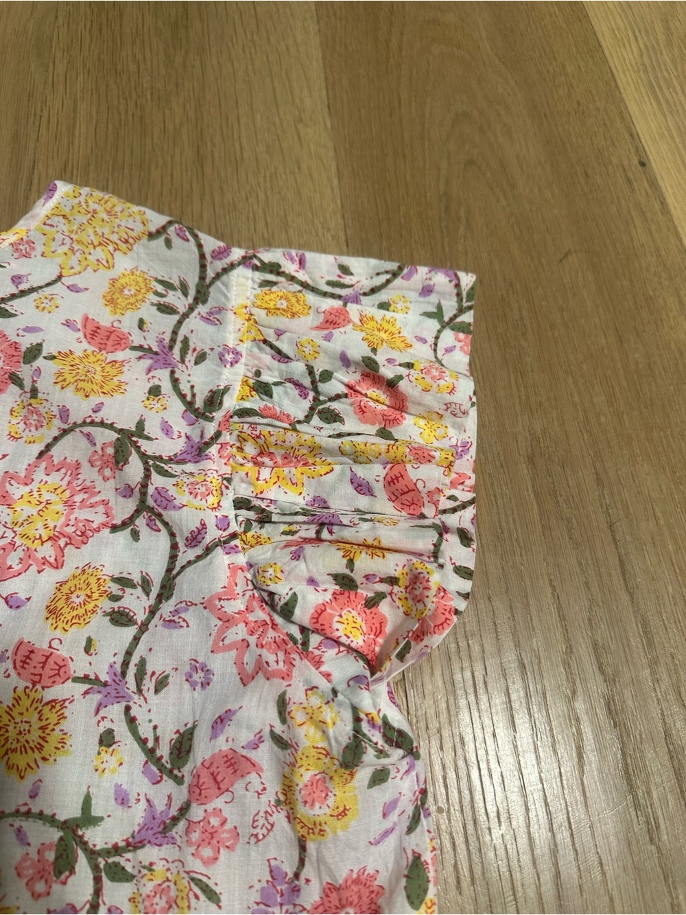 THML Floral Ruffle Cap Sleeve Top - Picture 6 of 8